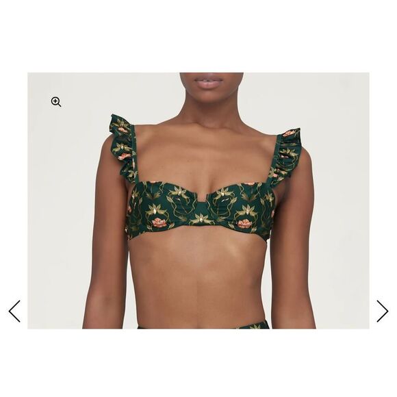 NWT Agua Bendita  Kiwi Esoterico Bikini Top sz XL - Picture 1 of 5